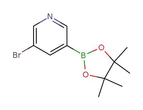 Molecular Structure of 452972-13-3 (3-BROMO-5-(4,4,5,5-TETRAMETHYL-[1,3,2]DIOXABOROLAN-2-YL)-PYRIDINE)