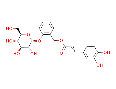 Molecular Structure of 26632-35-9 (b-D-Glucopyranoside,2-[[[(2E)-3-(3,4-dihydroxyphenyl)-1-oxo-2-propen-1-yl]oxy]methyl]phenyl)