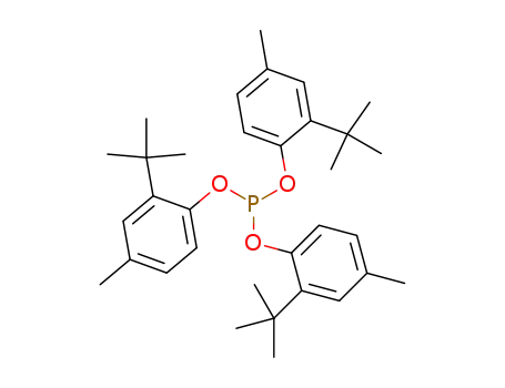 Molecular Structure of 21177-86-6 (Phenol, 2-(1,1-dimethylethyl)-4-methyl-, phosphite (3:1))