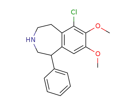 Molecular Structure of 67287-38-1 (6-chloro-7,8-dimethoxy-1-phenyl-2,3,4,5-tetrahydro-1H-3-benzazepine)
