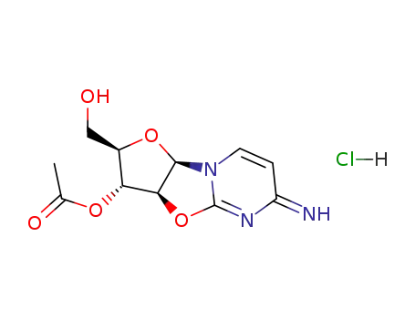 (3a<i>S</i>)-3<i>c</i>-acetoxy-6-amino-2<i>t</i>-hydroxymethyl-(3a<i>r</i>,9a<i>c</i>)-2,3,3a,9a-tetrahydro-furo[2',3':4,5]oxazolo[3,2-<i>a</i>]pyrimidinylium; chloride