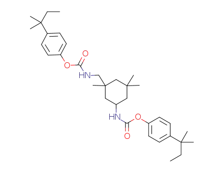 Molecular Structure of 1266554-89-5 (3-((4-tert-amylphenoxy)carbonylamino-methyl)-3,5,5-trimethylcyclohexyl carbamic acid (4-tert-amylphenyl) ester)