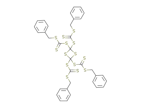 Molecular Structure of 1422636-47-2 (tetrabenzyl (1,3-dithietane-2,2,4,4-tetrayl)tetracarbonotrithioate)