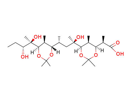 (R)-2-((4S,5S,6R)-6-{(1R,3R)-3-[(4S,5S,6R)-6-((1R,2R)-1,2-Dihydroxy-1-methyl-butyl)-2,2,5-trimethyl-[1,3]dioxan-4-yl]-1-hydroxy-1-methyl-butyl}-2,2,5-trimethyl-[1,3]dioxan-4-yl)-propionic acid