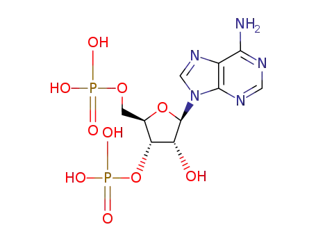 Molecular Structure of 1053-73-2 ([5-(6-aminopurin-9-yl)-4-hydroxy-3-phosphonooxy-oxolan-2-yl]methoxyphosphonic acid)