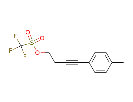 Molecular Structure of 87639-41-6 (Methanesulfonic acid, trifluoro-, 4-(4-methylphenyl)-3-butynyl ester)