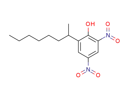 Molecular Structure of 3687-22-7 (2,4-dinitro-6-(1-methylheptyl)phenol)