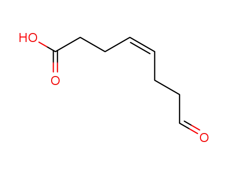 Molecular Structure of 80685-82-1 (7-Formyl-4Z-heptenoic acid)