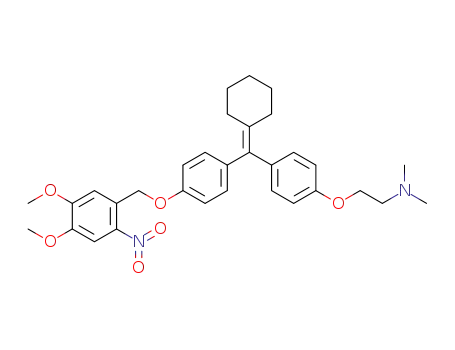 2-(4-((4-(4,5-dimethoxy-2-nitrobenzyloxy)phenyl)(cyclohexylidene)methyl)phenoxy)-N,N-dimethylethanamine