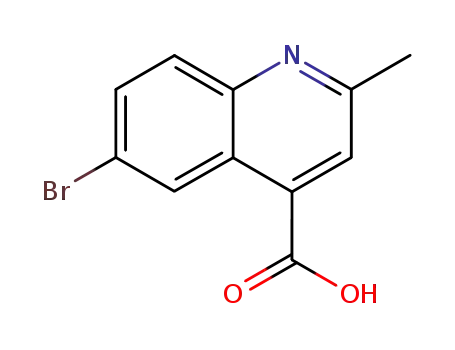Molecular Structure of 37509-21-0 (6-bromo-2-methyl-quinoline-4-carboxylic acid)
