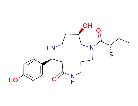 (S)-(4-hydroxyphenyl)-8-(R)-O-hydroxy-10-N-[(S)-2-methylbutyl]amidated-1,5,10-triazacyclotridecan-2-one