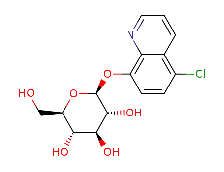 Molecular Structure of 101111-68-6 (5-chloro-8-quinolinyl-β-D-glucopyranoside)