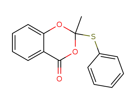 Molecular Structure of 90998-02-0 (4H-1,3-Benzodioxin-4-one, 2-methyl-2-(phenylthio)-)