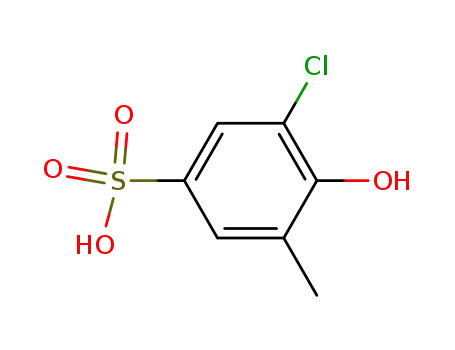 Molecular Structure of 859495-20-8 (5-chloro-6-hydroxy-toluene-3-sulfonic acid)