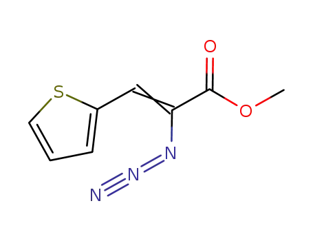 Molecular Structure of 439113-19-6 (methyl 2-azido-3-(thiophen-2-yl)acrylate)