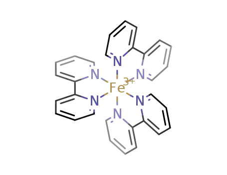 Molecular Structure of 18661-69-3 (tris(2,2'-bipyridine)iron(III) ion)