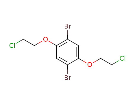 Molecular Structure of 178557-12-5 (1,4-Bis(2-chloroethoxy)-2,5-dibromobenzene)