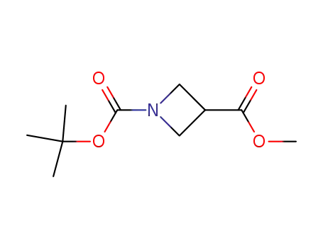 Molecular Structure of 610791-05-4 (AZETIDINE-1,3-DICARBOXYLIC ACID 1-TERT-BUTYL ESTER 3-METHYL ESTER)