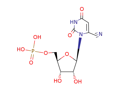 Molecular Structure of 68244-52-0 (5'-Uridylic acid, 6-cyano-)