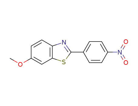 Molecular Structure of 43036-14-2 (6-METHOXY-2-(4-NITROPHENYL) BENZOTHIAZOLE)