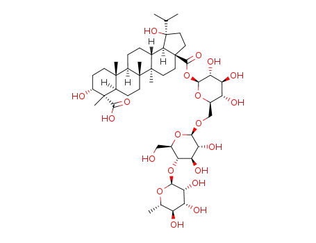3α,19β,O-dihydroxylupane-23,28-dioic acid 28-O-[α-L-rhamnopyranosyl-(1->4)-β-D-glucopyranosyl-(1->6)-β-D-glucopyranosyl]ester