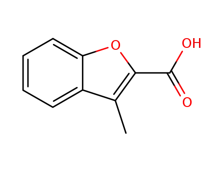 Molecular Structure of 24673-56-1 (3-Methylbenzofuran-2-carboxylic acid)