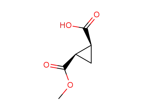 Molecular Structure of 88335-97-1 (1,2-Cyclopropanedicarboxylic acid, monomethyl ester, (1R,2R)-)