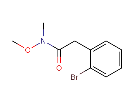 Molecular Structure of 177756-64-8 (2-(2-BROMOPHENYL)-N-METHOXY-N-METHYLACETAMIDE)