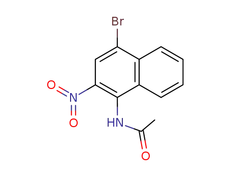 Molecular Structure of 7499-73-2 (N-(4-bromo-2-nitronaphthalen-1-yl)acetamide)