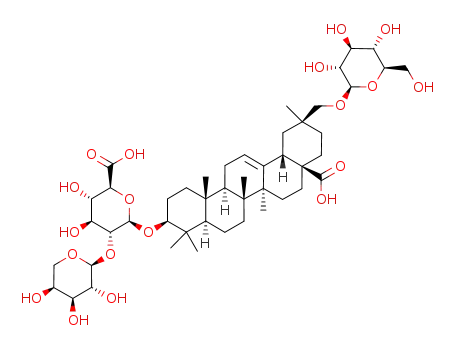 3-O-[α-L-arabinopyranosyl(1->2)-β-D-glucuronopyranosyl]-30-O-[β-D-glucopyranosyl] 3β,30-dihydroxyolean-12-en-28-oic acid