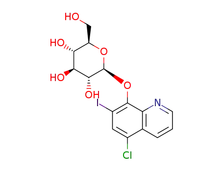 Molecular Structure of 1371439-48-3 (5-chloro-7-iodo-8-quinolinyl-β-D-glucopyranoside)