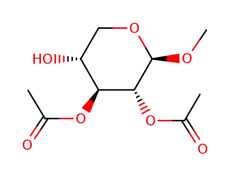 Molecular Structure of 70003-50-8 (Methyl2,3-Di-O-acetyl-beta-D-xylopyranoside)