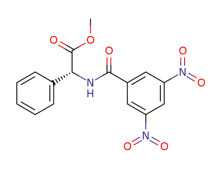 Molecular Structure of 69632-50-4 (Benzeneacetic acid, a-[(3,5-dinitrobenzoyl)amino]-, methyl ester, (R)-)