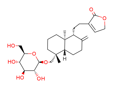 {(1R,4aS,5R,8aS)-1,4a-Dimethyl-6-methylene-5-[2-(2-oxo-2,5-dihydro-3-furanyl)ethyl]decahydro-1-naphthalenyl}methyl b-D-glucopyranoside