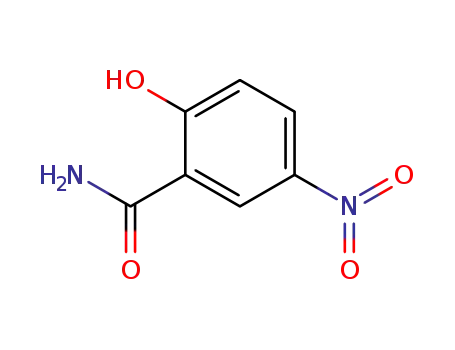 Molecular Structure of 2912-78-9 (2-hydroxy-5-nitrobenzamide)