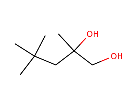 Molecular Structure of 64484-85-1 (2,4,4-Trimethylpentane-1,2-diol)