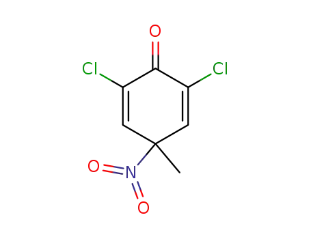 Molecular Structure of 104678-53-7 (2,6-dichloro-4-methyl-4-nitrocyclohexa-2,5-dienone)