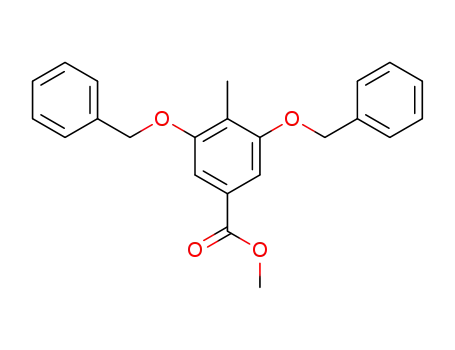 Molecular Structure of 34696-31-6 (methyl 3,5-bis(benzyloxy)-4-methylbenzoate)