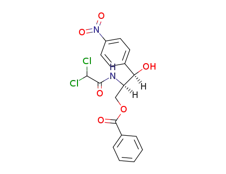 Molecular Structure of 492-79-5 ([R-(R*,R*)]-2-(2,2-dichloroacetamido)-3-hydroxy-3-(p-nitrophenyl)ethyl benzoate)
