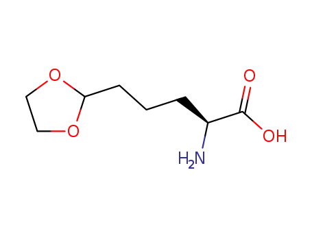 Molecular Structure of 215054-80-1 ((S)-2-AMINO-5-(1,3-DIOXOLAN-2-YL)-PENTANOIC ACID)