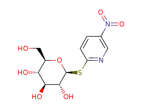 Molecular Structure of 650608-81-4 (5-nitropyrid-2-yl 1-deoxy-1-mercapto-β-D-glucopyranoside)