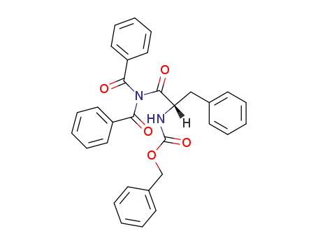Molecular Structure of 84758-92-9 (((S)-1-Benzyl-2-dibenzoylamino-2-oxo-ethyl)-carbamic acid benzyl ester)