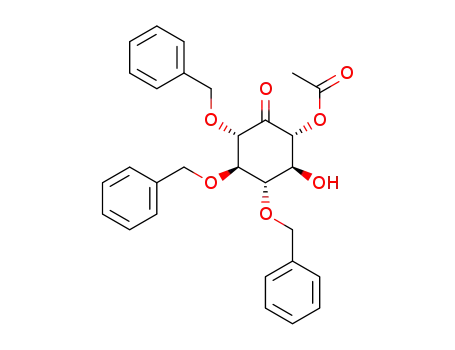 Molecular Structure of 137893-52-8 ((1R,2S,3S,4R,5S)-3,4,5-tribenzyloxy-2-hydroxy-6-oxocyclohexyl acetate)