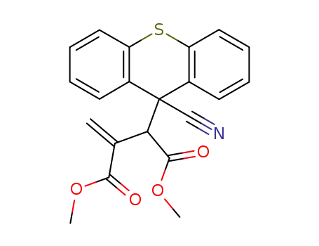 Molecular Structure of 59181-23-6 (Butanedioic acid, (9-cyano-9H-thioxanthen-9-yl)methylene-, dimethyl
ester)