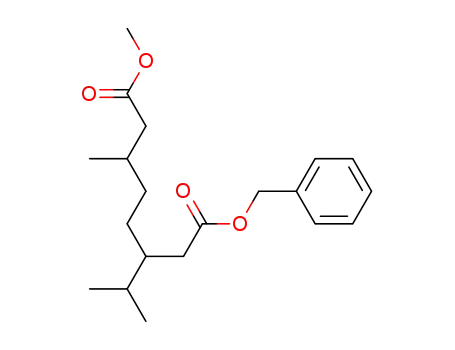 Molecular Structure of 19346-04-4 (7-Methoxycarbonyl-6-methyl-3-isopropyl-heptansaeure-benzylester)
