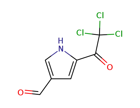 Molecular Structure of 67858-51-9 (1H-Pyrrole-3-carboxaldehyde, 5-(trichloroacetyl)-)