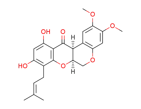 [1]Benzopyrano[3,4-b][1]benzopyran-12(6H)-one,6a,12a-dihydro-9,11-dihydroxy-2,3- dimethoxy-8-(3-methyl-2-butenyl)-,(6aS,- 12aS)- 