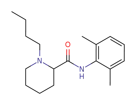 Molecular Structure of 14252-80-3 (2-Piperidinecarboxamide, 1-butyl-N-(2,6-dimethylphenyl)-,monohydrochloride, (±)-)
