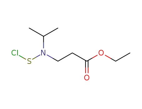 Molecular Structure of 83129-89-9 (ethyl 3-(chlorosulfanyl-propan-2-yl-amino)propanoate)
