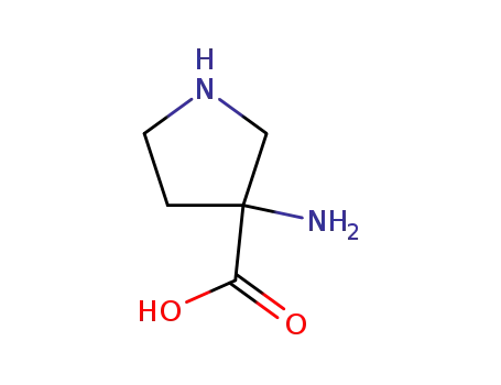 Molecular Structure of 80546-88-9 (3-Aminopyrrolidine-3-carboxylic acid)